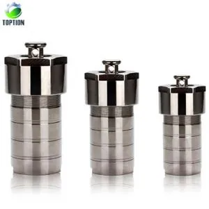 Dilapisi Teflon Hydrothermal sintesis Autoclave reaktor, desain reaktor Hydrothermal Parr